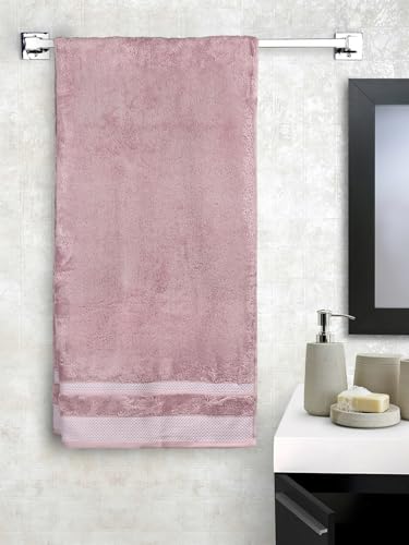 Image of Spaces Hygro 100% Cotton Towels for Bath | Towels for Bath Large Size | Bath Towel - Ultra Soft & Super Absorbent | 600 GSM | 1 Piece Bath Towel for Men /Women | 75 cms x 150 cms - Light Violet