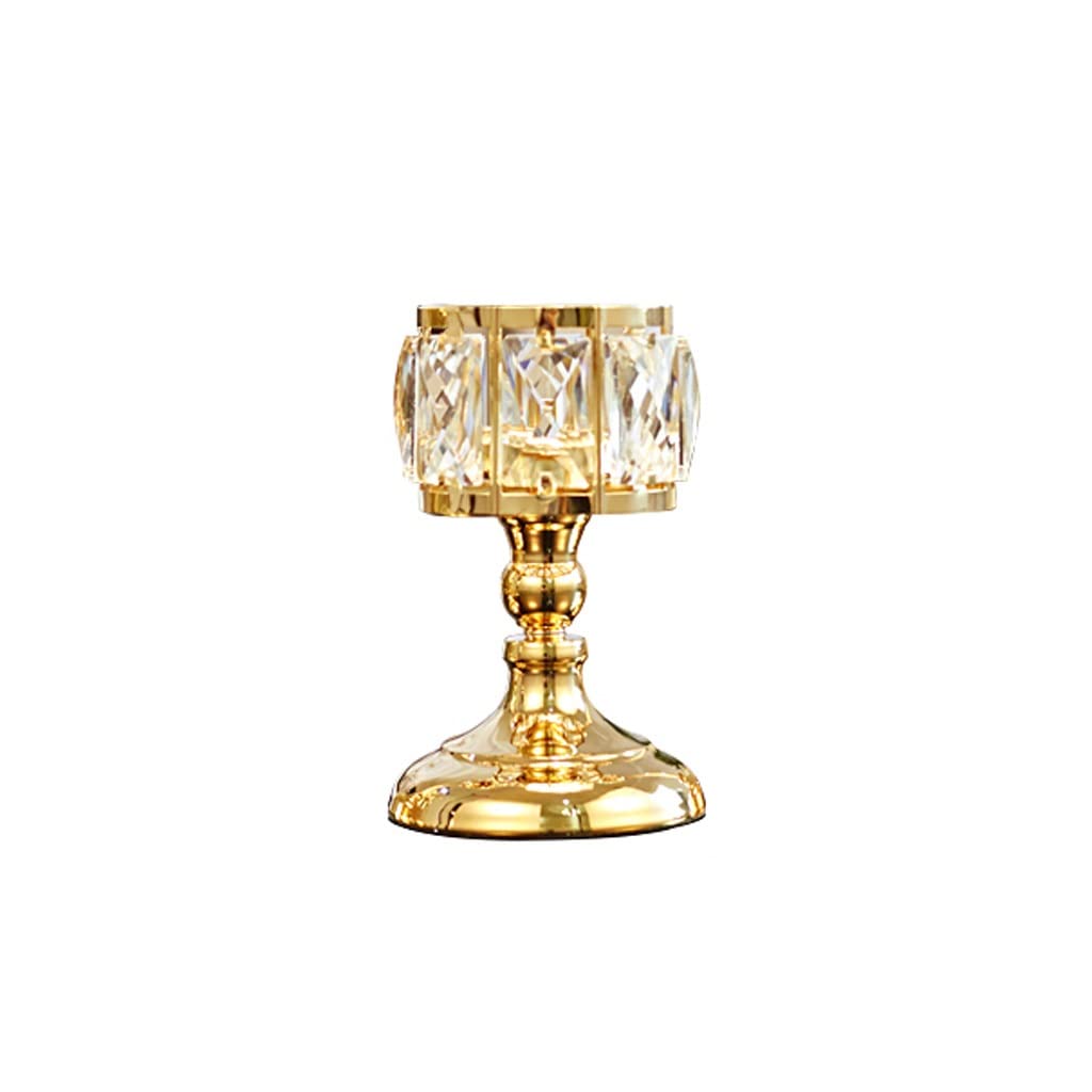 Candelabro de pie, Adorno de candelabro, candelabro de Cristal, romántico, de pie Alto, para Mesa de Comedor, joyería, Regalo de Boda, candelabros (A)