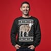 Purple Print House Christmas Sheep Sweatshirt Adults Secret Santa Ideas Farming Xmas Sweater Gifts Men Women, L, Red #1
