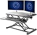 VIVO 32 inch Desk Converter, K Series, Height Adjustable Sit to Stand Riser, Dual Monitor and Laptop Workstation with Wide Keyboard Tray, Black, DESK-V000K