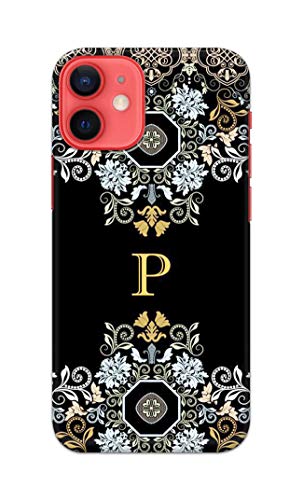 Image of Printed Hard Back Cover Case for Apple iPhone 12 | iPhone 12 Pro Back Cover (Alphabet P) -1803