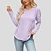 Womens Hooded Tops Fall Fashion Drawstring Long Sleeve Lightweight Ladies Casual Shirts Soft Pullover Trendy Blouses Purple