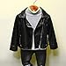 SXSHUN Niñas/Niños (1-6 años) Chaqueta Moto de Cuero Chaqueta Unisex de Moda...