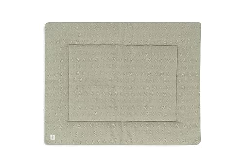 Jollein Krabbeldecke für Baby - Grain Knit, Olive Green...