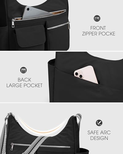 KALIDI Nylon Crossbody Bags for Women Trendy Cross Body Purse with Multiple Pockets For Ladies Casual Work Travel3
