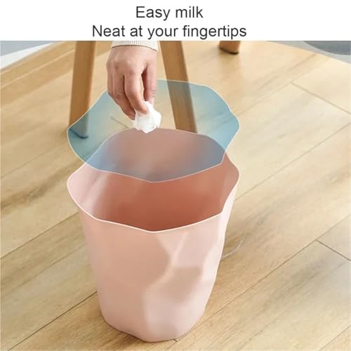 Cubo de basura irregular negro sin contacto de plástico sólido 7