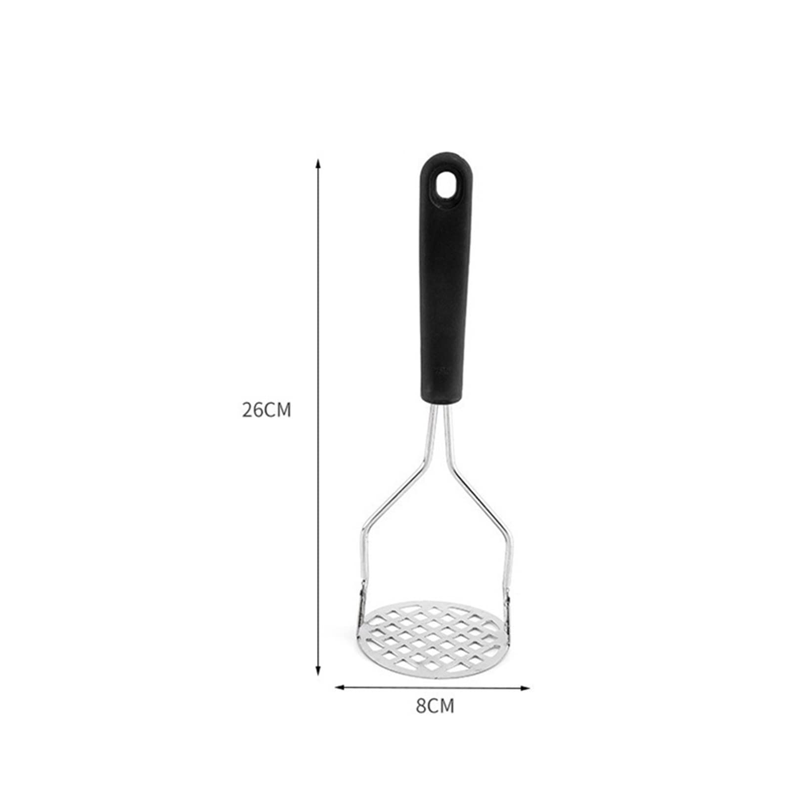 Stampfer, Kartoffelpresse, Edelstahl, Kartoffelstampfer, Süßkartoffelstampfer, Kartoffelzerkleinerer, Knoblauchzerkleinerer, manueller Stampfer, Küchenhelfer, Stampfer