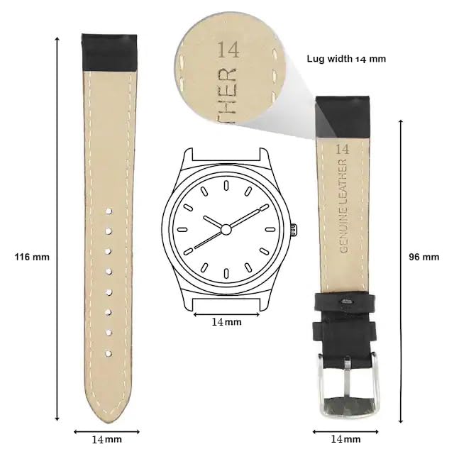 Image of ADAMO 22mm Croco Design Genuine Leather Watch Strap for Men & Boys | Ultra Slim 3mm Thickness Compatible with Tita-n Edge & Similar Watches | Formal & Casual Wear | Silver Buckle | Strap Only