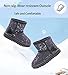 Sugmzox Toddler Girl Winter Boots Girls Snow Boot Warm Lined Fashion Ankle Boots With Sparkly Sequin Upper Black Size 3