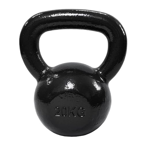 Amazon Basics Kettlebell in ghisa, 20 kg, Nero