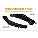 Car Front Side Wiper Cowl Extension Cover Black Fits for Nissan Sentra 2013-2019.