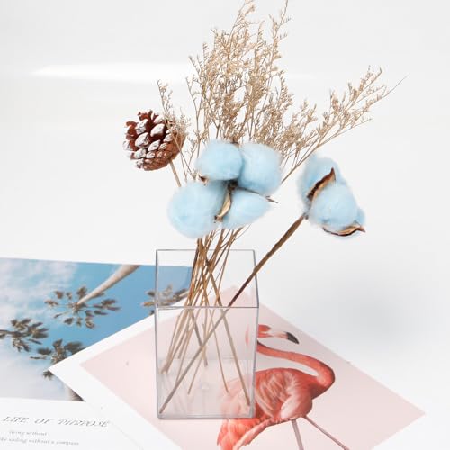 Bofanze 10 Piezas Portalápices de Acrílico Transparente Portalapices Escritorio Organizadores de Maquillaje Cuadrados Multifuncional Portalapices Acrílico para Escritura, Maquillaje Brushes - imagen 6