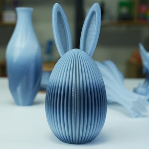 Image of GratKit Gradient PETG Filament, Color Change 3D Printer Filament 1.75mm, 1kg, Multicolor PETG Translucent Gradient Misty Gray White