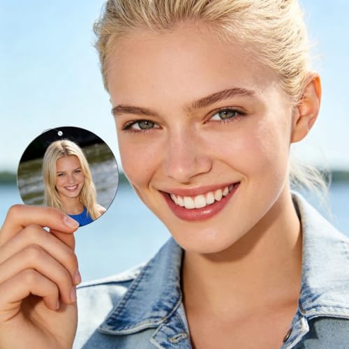 Image of Custom Air Fresheners with Picture for Car | Personalized Photo Gifts; Double-Sided Print; Hanging Ornament; Scent Choice Available; Round Shape