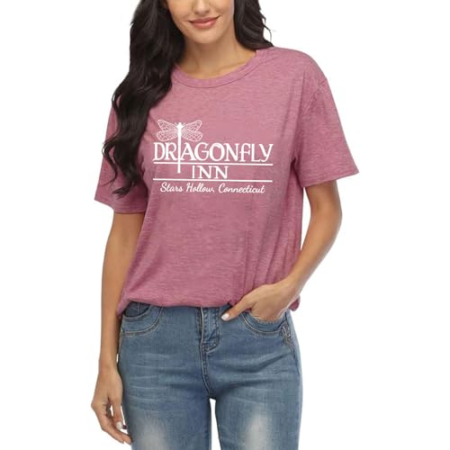 Dragonfly Inn Shirt Stars Hollow T Shirt Gilmore Merch Shirt Tops Pullovers2