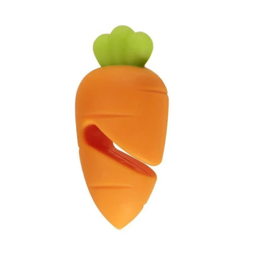 JIUJU Silicone Pot Lid Anti-spill Rack Heat-resistant Anti-Overflow Stoppers Pot(Carrot)