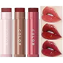 Erinde Tinted Lip Balm, 2-in-1 Hydrating Lip Balm & Buildable Lipstick, Natural Gloss Finish for Dry Lips, Reduce Lip Wrinkles, Moisturizing Lip Balm, Winter Lip Care Christmas Gift 3pcs.