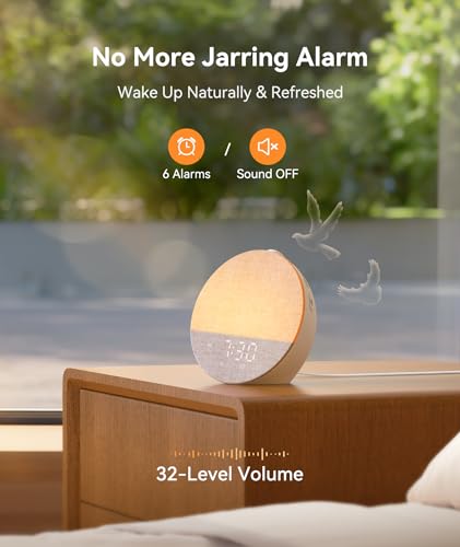 Image of Dreamegg Sunrise 1 Pro, Sunrise Alarm Clock, Sound Machine for Sleep | 29 Sounds, White Noise Machine, Gentle Sunrise Wake-Up, Dimmable Night Light, No App, Adults and Kids, Heavy Sleepers