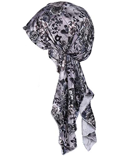 Pre Tied Head Covers Sets Chemo Beanies for Women Slip On Lightweight Chemo Bandana Turban, Print Style 2,new, One size