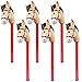 EVERMARKET 6 Pcs Inflatable Stick Horse, 37 Inches Inflatable Horse Stick Balloon Pony Stick for Christmas Horse Themed Birthday Party Decorations Supplies Favors Props Inflatable Horse Costume Stick