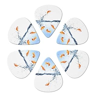 Fish In Water Lot de 6 médiators pour guitare acoustique, guitare électrique, basse, ukulélé – fins, moyens et épais. - Les Beatles, Paul McCartney, John Lennon, RIngo Starr, George Harrison Fish In Water Lot de 6 médiators pour guitare acoustique, guitare électrique, basse, ukulélé – fins, moyens et épais. – Image 4