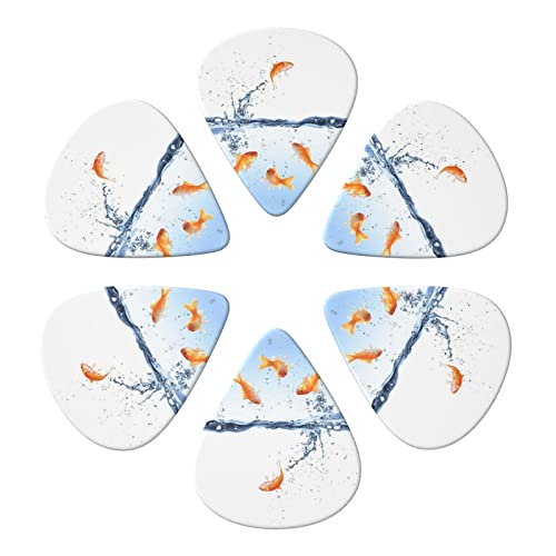 Fish In Water Lot de 6 médiators pour guitare acoustique, guitare électrique, basse, ukulélé – fins, moyens et épais. - Les Beatles, Paul McCartney, John Lennon, RIngo Starr, George Harrison Fish In Water Lot de 6 médiators pour guitare acoustique, guitare électrique, basse, ukulélé – fins, moyens et épais. – Image 5
