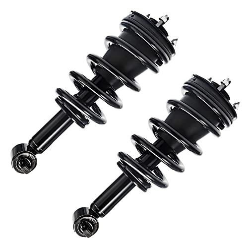 Image of Detroit Axle - 4WD Front Suspension Kit for 2014-2018 Chevrolet Silverado 1500 GMC Sierra 1500, 2 Struts & Coil Spring Assembly 2 Sway Bar End Links 2 Outer 2 Inner Tie Rod Ends Replacement