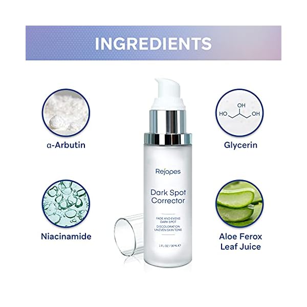 Dark-Spot-Remover-Dark-Spot-Corrector-Remover-for-Face-and-Body-Dark-Spot-Remover-with-Natural-Ingredients10-Fl-Oz REJOPES Dark Spot Remover, Dark Spot Corrector Remover for Face and Body, Dark Spot Remover with Natural Ingredients,1.0 Fl Oz, White, 1 Fl Oz (Pack of 1)