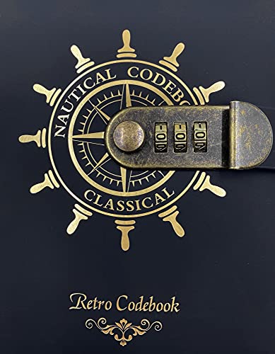 Image of 24x7 eMall Novelty Diary Notebook with Number Combination Lock & PU Leather Cover Secret Lock Diary (22x15 cm, 230 Pages) (Black Gold)