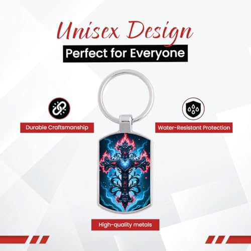 Image of Stylish Metal Keychains with Permanent Glossy Print - Inspirational Quotes & Spiritual Designs - Perfect Key chains for loved ones, Personal Use, Gifts & Return Gifts