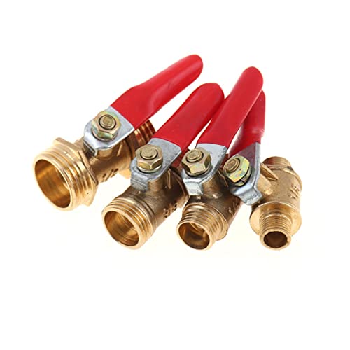 Válvula de bola de latón de 1/4 con rosca macho BSP y conector para tuberías 6
