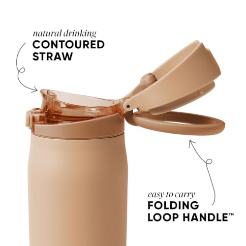 Image of Simple Modern Water Bottle with Straw & Handle | 30oz | Tan