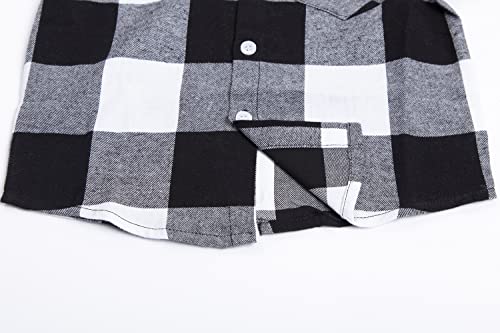 Image of Mud Kingdom Boys Plaid Flannel Shirt Long Sleeve Button Down Casual