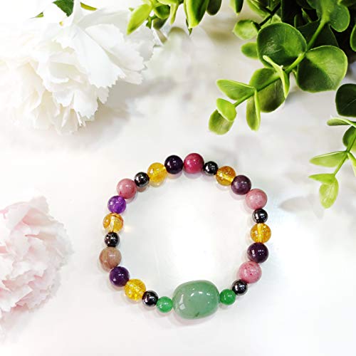 Image of Shubhanjali Crystal Elastic 8mm Stretch Customized Bracelet for Men and Women-(Standard,Multicolor)