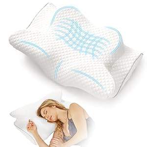 Ergonomisches Orthopädisches Kopfkissen Nackenstützkissen Memory Foam Schlafkissen Seitenschlaefer Kissen Anti Schnarch