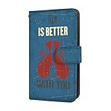 anve アクオス sense3 SH-02M SHV45 アクオス sense3lite SH-RM12 対応 手帳 スマホ ケース ミラー＆カード収納 レトロ ネコ ビンテージ スタンド機能 ストラップホール マグネット (C.ブルー) best_vc-688