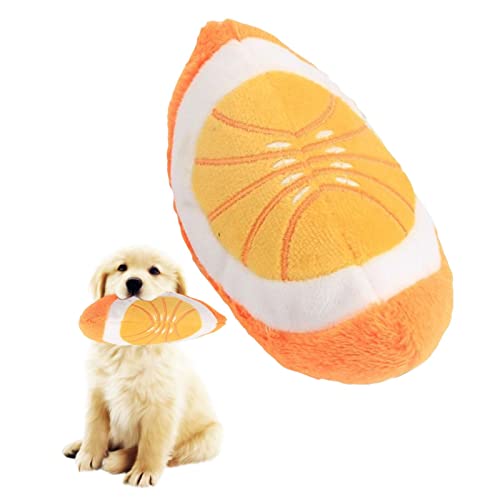 Cachorro mastigando brinquedo - Fruit Cute Plush Squeaky Dog Toys - Brinquedos educativos que rangem