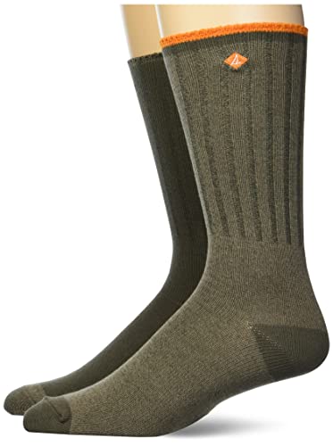 Sperry Men's Marl & Solid Boot Crew Socks-2 Pair Pack-Soft Cotton Comfort and Embroidered Sailboat Logo