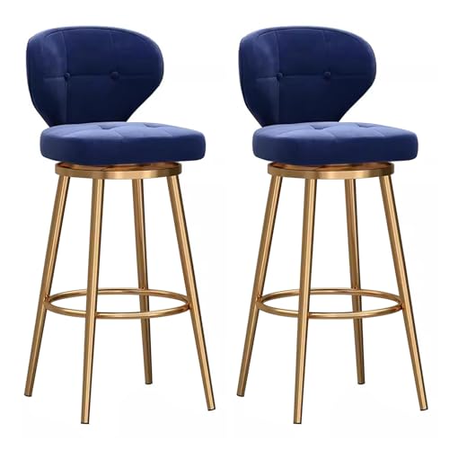 Chaise de bar pivotante en velours pour des repas conviviaux autour de l ilot