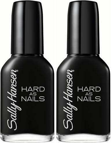 Sally Hansen Hard as Nails Color, Black Heart, 0.45 Fluid Ounce (Pack of 2)