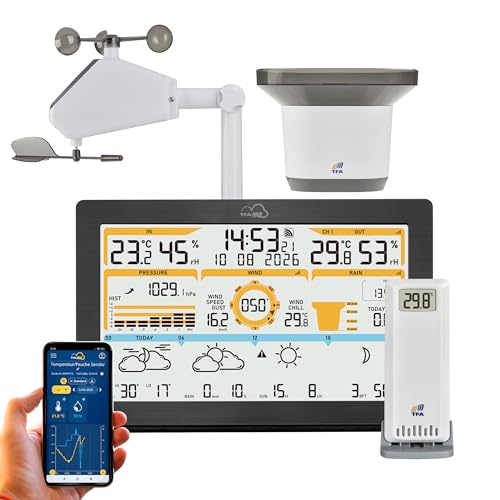 TFA Dostmann WLAN Wetterstation TFA.me ID-05 8-in-1, 35.8106, Profi-Wettervorhersage wetter.com 4 Tage, Online-Portal, inkl...