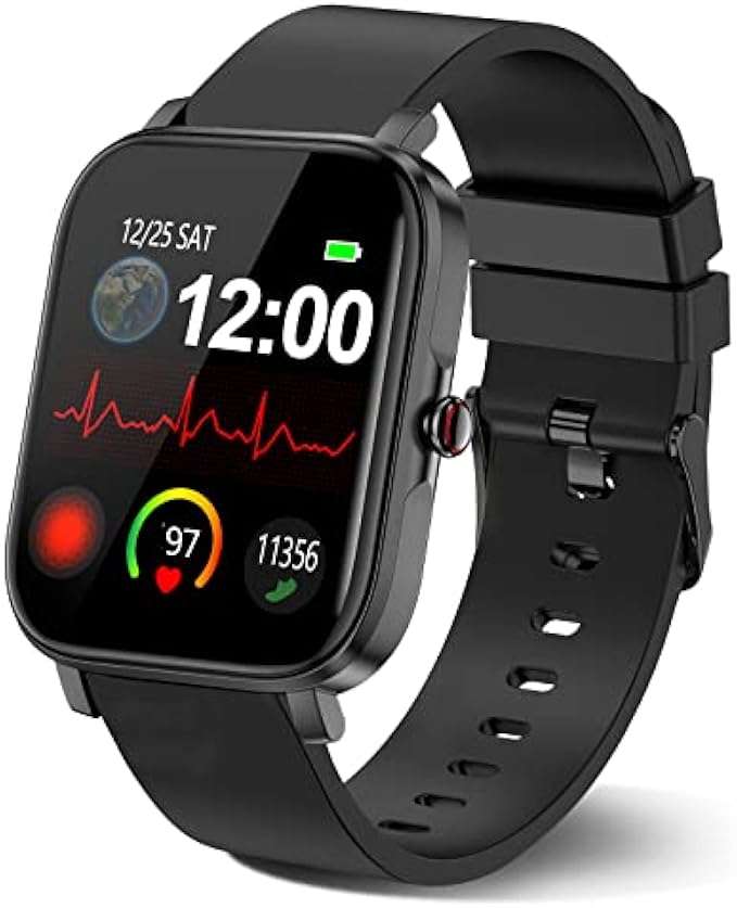 Choiknbo Smart Watch, Fitness Tracker SmartWatch for Android/iOS Phones, 1.69" Full Touch Screen with Heart Rate Sleep, Step Counter, IP68 Waterproof Smart Watches for Man/Women