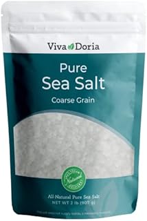 Viva Doria Pure Sea Salt, Coarse Grain, 2 lb | Ideal For Salt Grinders