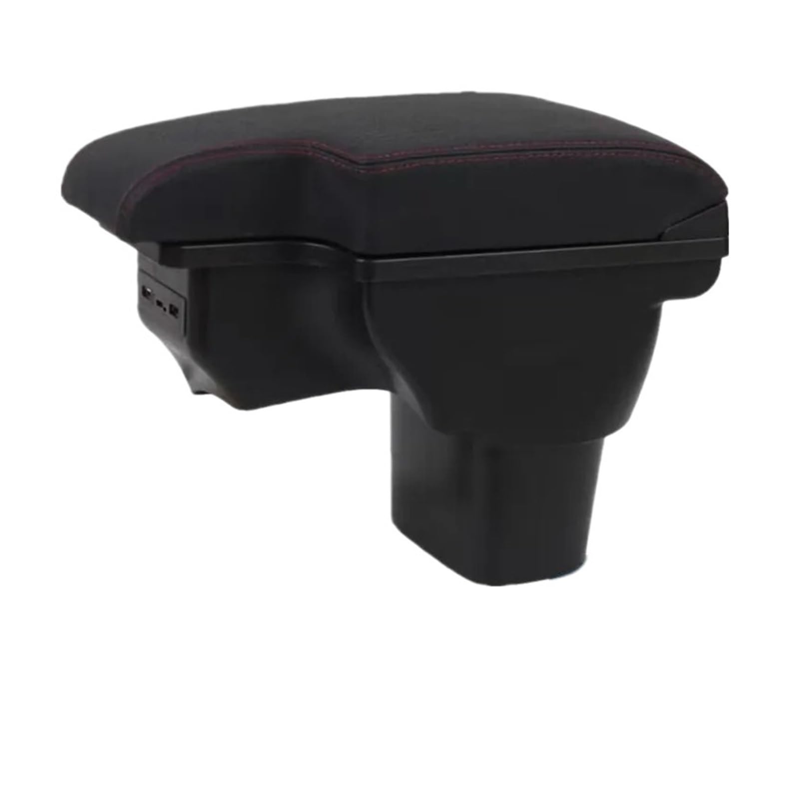 Umdjju A Leather Red Line For Infiniti For Esq 2010-2019 Car Armrest Storage Box Usb Interior Dedicated Retrofit Accessories Car Centre Console Armrest Box(A Leather Red Line)