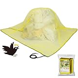 Nowoto カラスよけネット ゴミネット 烏除け 45Lのゴミ袋約4個分の収納力 1.5m×1.5m サイズは約4mmの細かい網目 烏除けネット 強風耐え 耐久性 設置簡単 カラス除けゴミネット 屋外 ゴミ収集 ゴミの散乱防止 ゴミ カラス対策 鳥、カラス、鳩、犬、ネコなどからしっかりガード