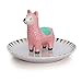 Produktbild Fluffy Dreams  Lama-Alpaka-Ringhalter und Schmuckschale (Schmuckteller) aus Keramik | handbemalter Trendartikel für Lama Liebhaber | Durchmesser ca. 13 cm, Farbe: pink | in Geschenkverpackung