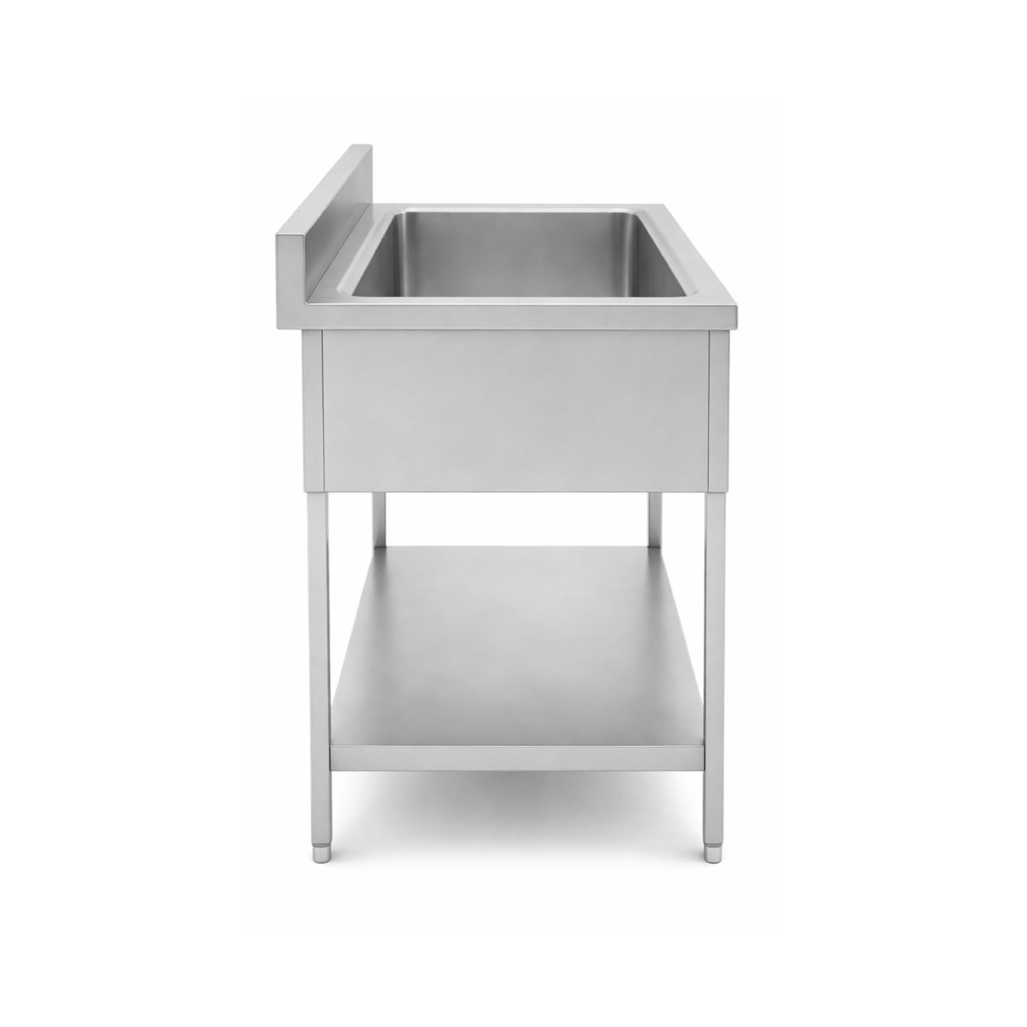 Plonge Inox Professionnelle Grand Bac XXL - 1500 × 700 mm - Dosseret 100 mm - Usage Intensif