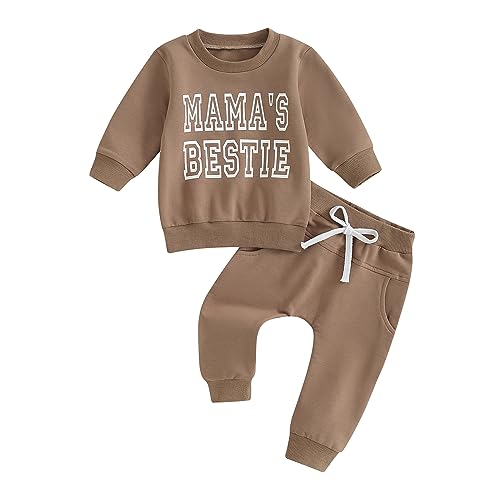 Image of FIOMVA Daddys Girl Baby Clothes Toddler Sweatshirt Pants Outfit Fall Winter Long Sleeve Top Infant 2 Piece Set
