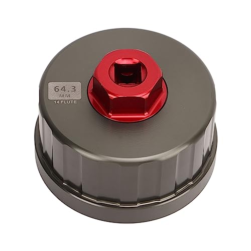 KIMISS Oil Filter Wrench Heavy Duty Oil Filter Wrench 64.3mm 14 Flute Filter Socket Tool for Camry for Tundra for Tacoma for 4Runner for RAV4