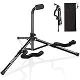 CAHAYA Guitar Stand Acoustic Floor Folding Guitar Holder Stand Tripod Metal...